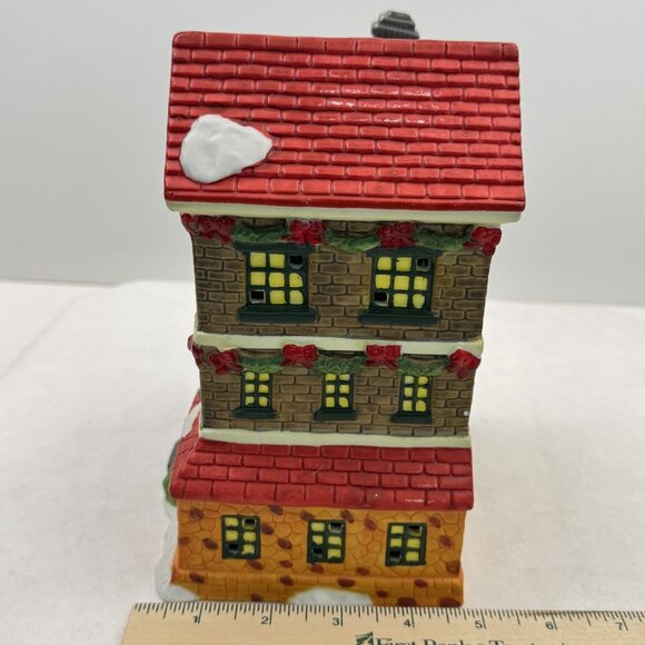 Vintage 1996 Trim A Home Lighted Christmas Village House Dress Shop Cobbler 8" - Picture 11 of 14